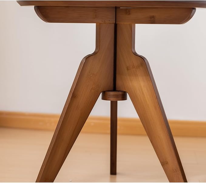 Maydear Bamboo Round Side Table Small Accent Table or Coffee Table for Living Room, Bedroom, or Office, Easy Assembly, 3-Leg Design
