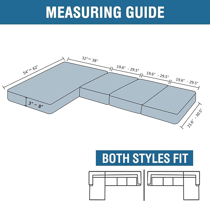 H.VERSAILTEX Velvet Stretch Sectional Couch Cover - 4 Pieces for L Shape Sofa With Separate Seat Cushion Covers - Fits Both Left/Right Sectional (Large 3 Seater + 1 Chaise, Camel)